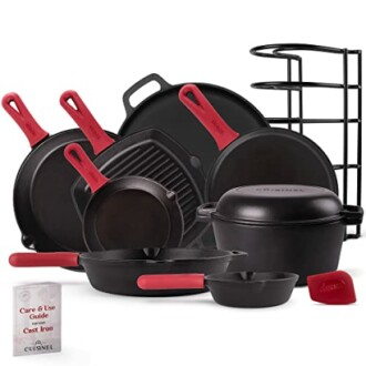 Cuisinel Cast Iron Cookware 17-Piece Set