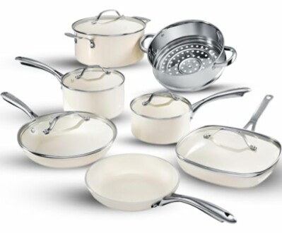 Gotham Steel 12 Pc Ceramic Pots and Pans Set