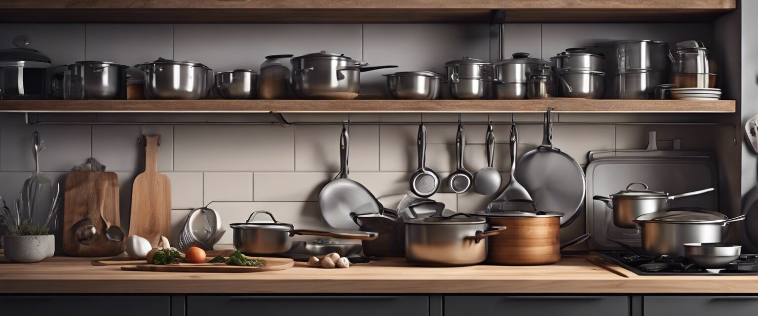 Variety of cookware and tools