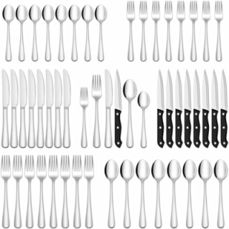 EUIRIO 48-Piece Silverware Set