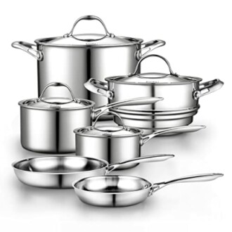 Cooks Standard Stainless Steel Kitchen Cookware Sets 10-Piece